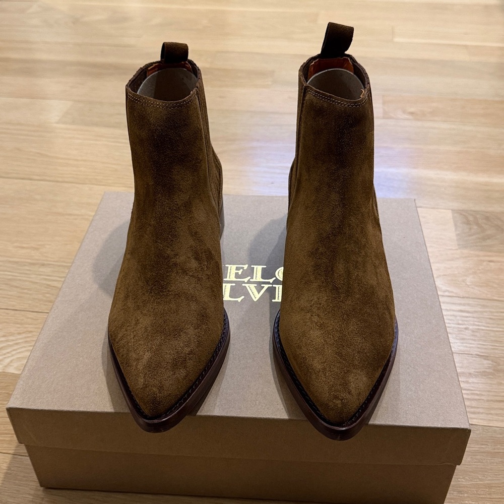 NWT! Penelope Chilvers Mod Suede Boot - Brown - Picture 9 of 15